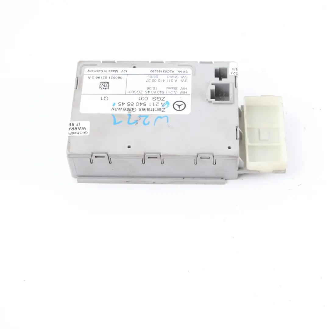 Gateway Module Mercedes W211 Control Unit ECU to with Part number A2115408545 Gateway Module Mercedes W211 Control Unit ECU - SKU A2115408545 - Part number A2115408545