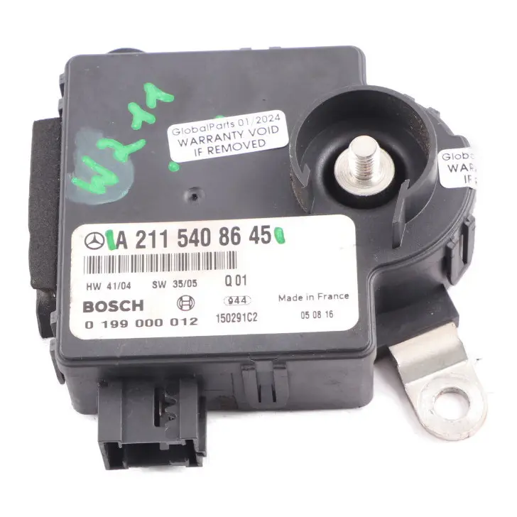 Module Trunk Relay Control Module Unit to Mercedes W211 Battery with Part number A2115408645 Mercedes W211 Battery Module Trunk Relay Control Module Unit - SKU A2115408645 - Part number A2115408645