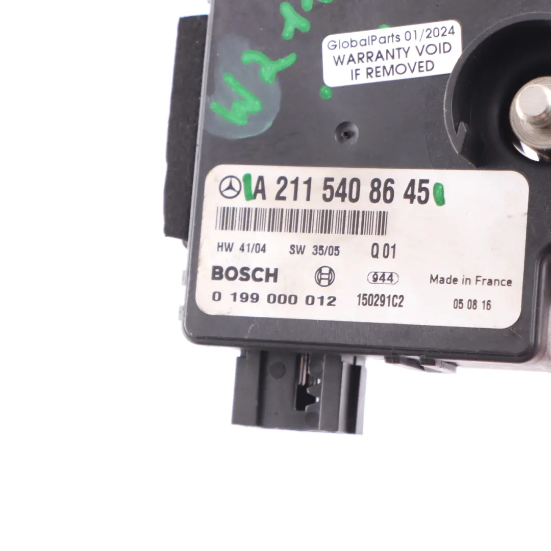 Module Trunk Relay Control Module Unit to Mercedes W211 Battery with Part number A2115408645 Mercedes W211 Battery Module Trunk Relay Control Module Unit - SKU A2115408645 - Part number A2115408645