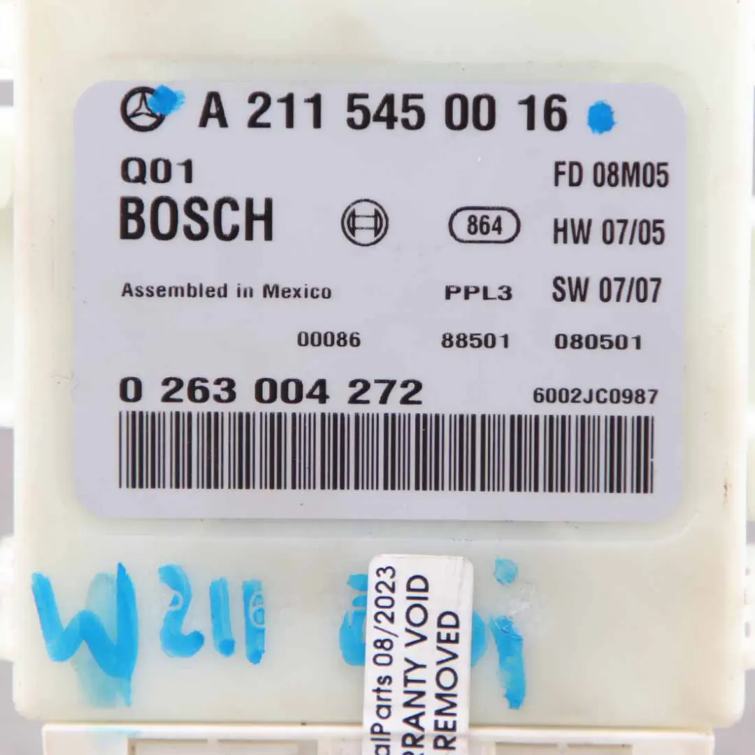 Parktronic Module Mercedes W211 PDC Parking Sensors Control Unit to with Part number A2115450016 Parktronic Module Mercedes W211 PDC Parking Sensors Control Unit - SKU A2115450016 - Part number A2115450016