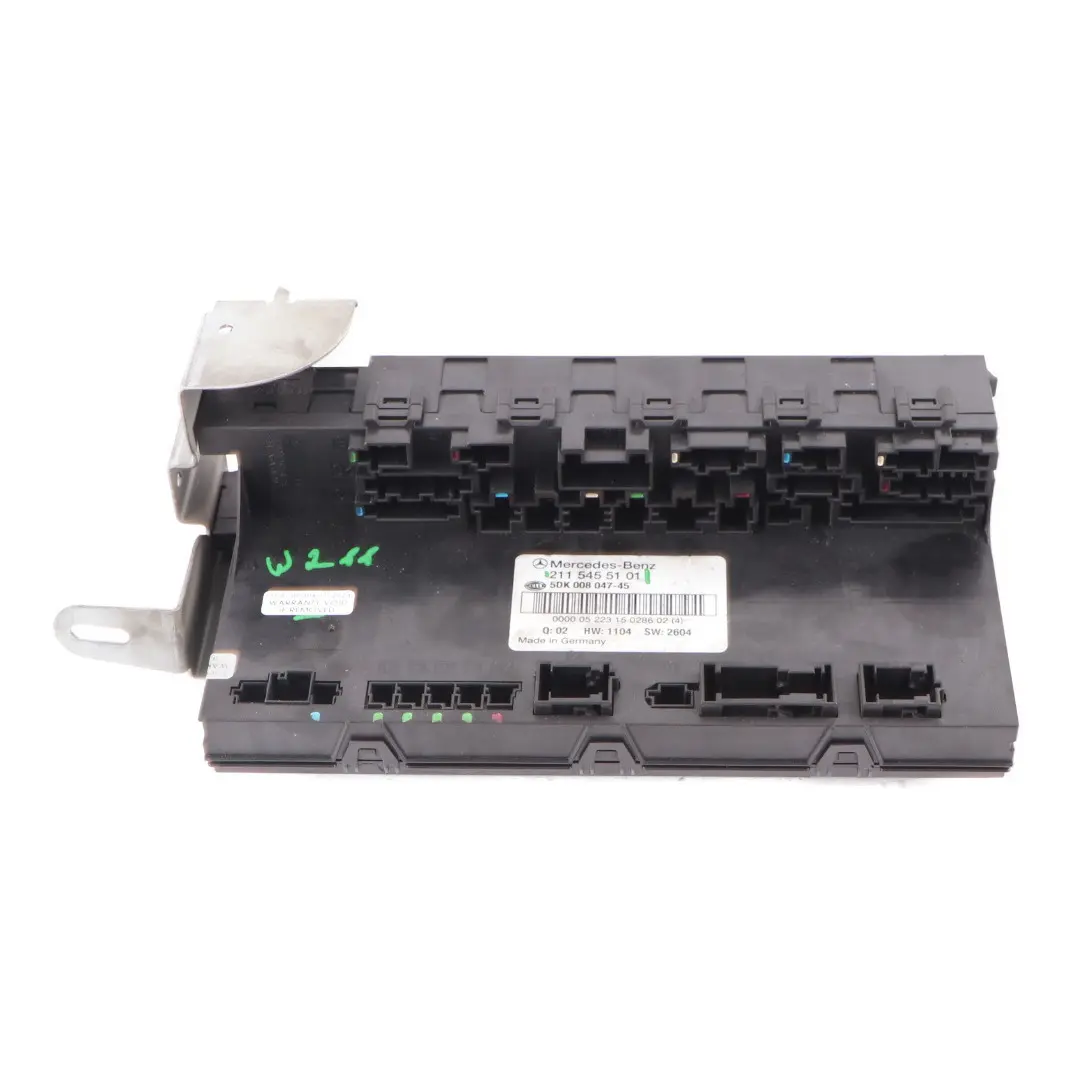 Trunk Fuse Box Electric Base Relay Box SAM Module to Mercedes W211 with Part number A2115455101 Mercedes W211 Trunk Fuse Box Electric Base Relay Box SAM Module - SKU A2115455101 - Part number A2115455101