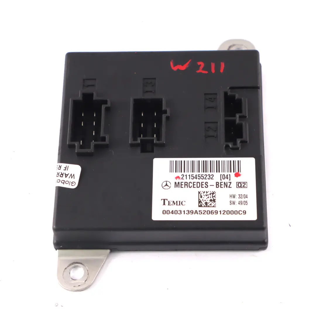 Scatola dei fusibili anteriore SAM SRB Modulo relè per Mercedes W211 con numero di parte A2115455232 Mercedes W211 Scatola dei fusibili anteriore SAM SRB Modulo relè - SKU A2115455232 - Numero di parte A2115455232