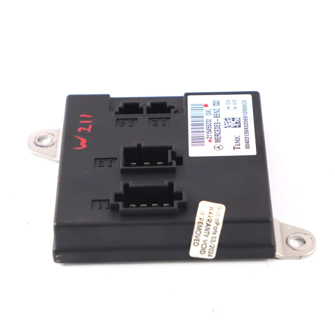 Caja de fusibles delantera SAM SRB Módulo Relé Unidad para Mercedes W211 con número de pieza A2115455232 Mercedes W211 Caja de fusibles delantera SAM SRB Módulo Relé Unidad - SKU A2115455232 - Número de pieza A2115455232