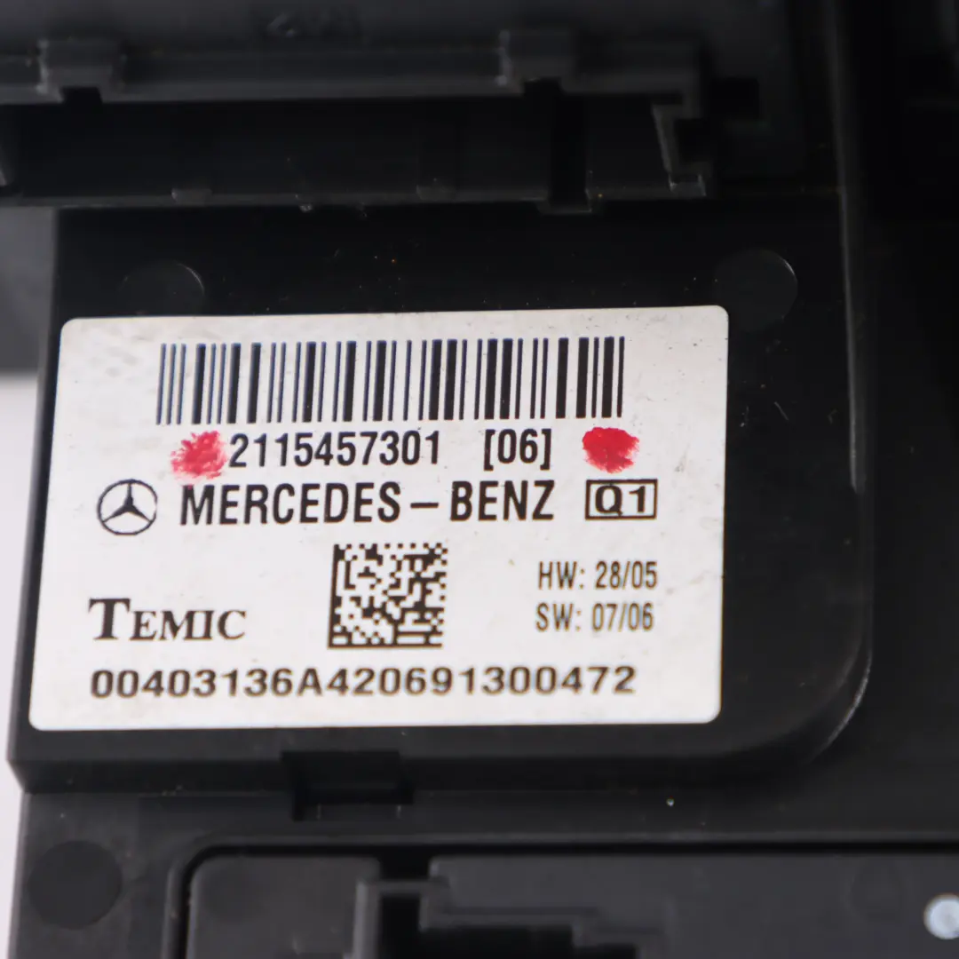 Front Fuse Box SAM Relay Control Module to Mercedes C219 with Part number A2115457801 Mercedes C219 Front Fuse Box SAM Relay Control Module - SKU A2115457301 - Part number A2115457801