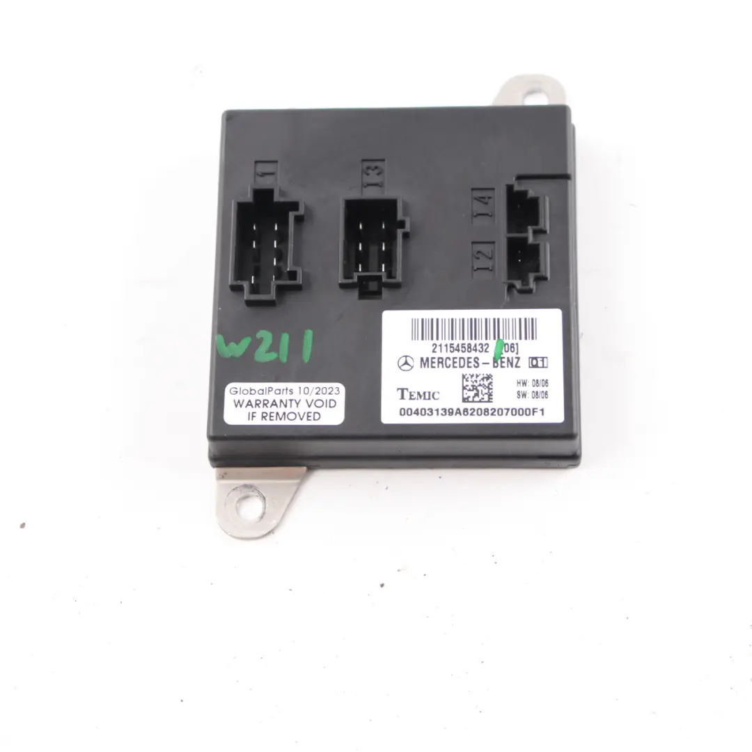 Body Control Module BCM Temic Mercedes W211 CLS C219 - SKU A2115458432 - Part number A2115458432