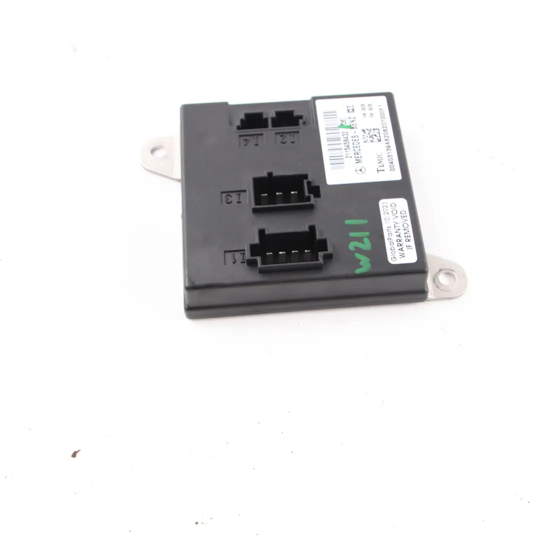 Módulo de control de la carrocería BCM Temic para Mercedes W211 CLS C219 con número de pieza A2115458432 Mercedes W211 CLS C219 Módulo de control de la carrocería BCM Temic - SKU A2115458432 - Número de pieza A2115458432