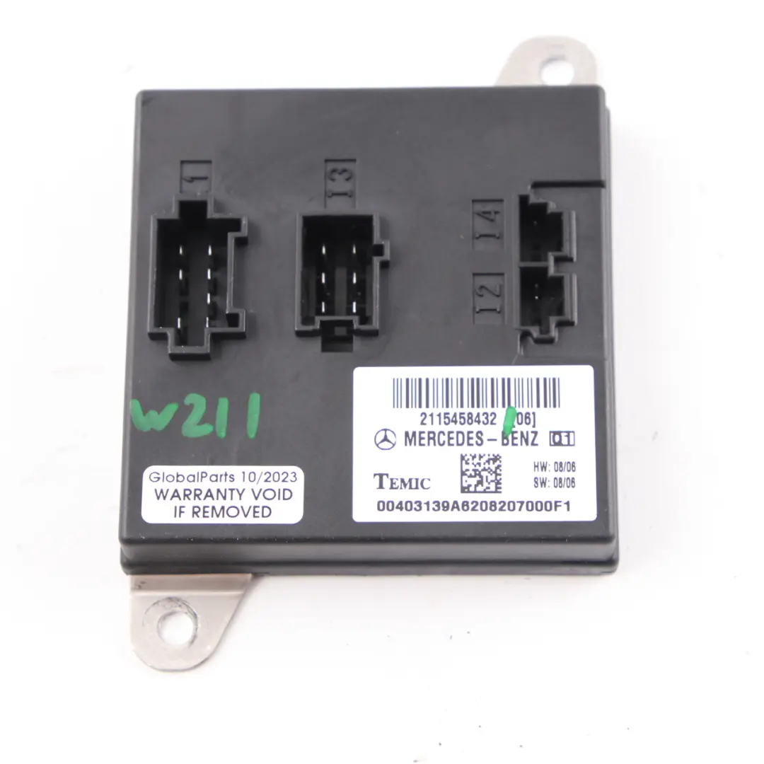 Body Control Module BCM Temic Mercedes W211 CLS C219 - SKU A2115458432 - Part number A2115458432
