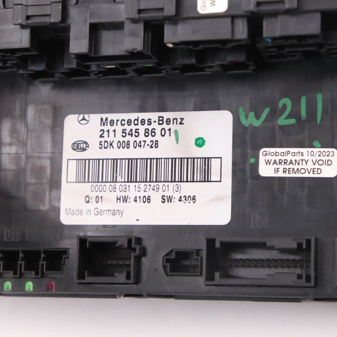  Fuse Box Mercedes W211 CLS C219 Rear SAM Module Relay Control Unit - SKU A2115458601 - Part number A2115458601