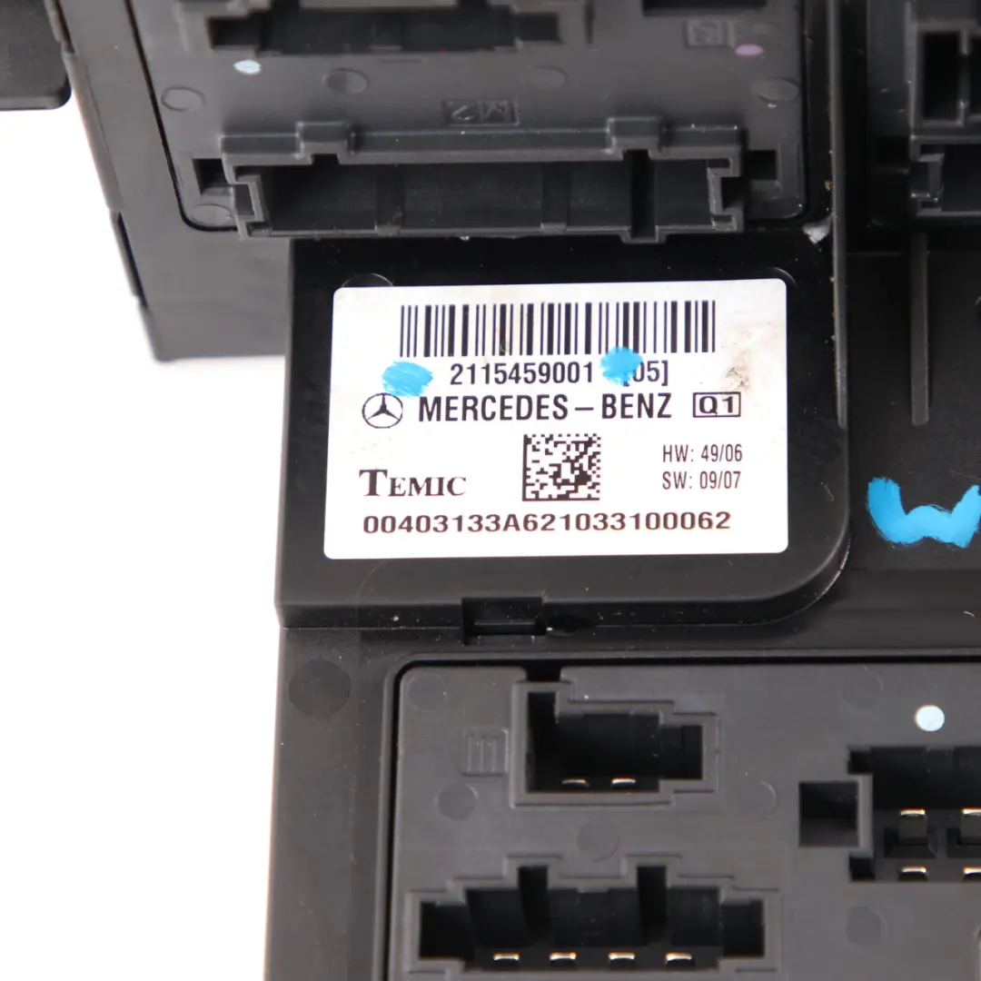 Sicherungskasten Mercedes W211 W219 Verzweigungsrelais Modul SAM für mit Teilenummer A2115459001 Sicherungskasten Mercedes W211 W219 Verzweigungsrelais Modul SAM - SKU A2115459001 - Teilenummer A2115459001