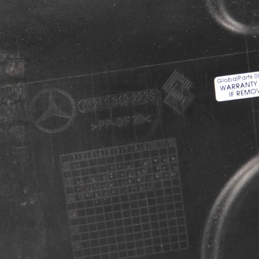 Mercedes W211 panel parte inferior carrocería trasera derecha Underride Panel - SKU A2116192238 - Número de pieza A2116192238
