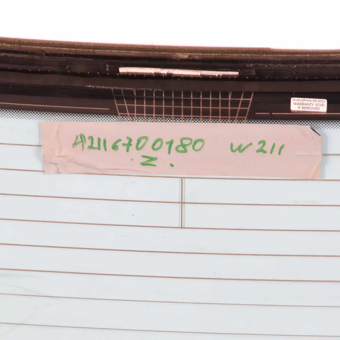 Mercedes W211 Saloon Rear Window Glass AS2 Green Glazing - SKU A2116700180 - Part number A2116700180