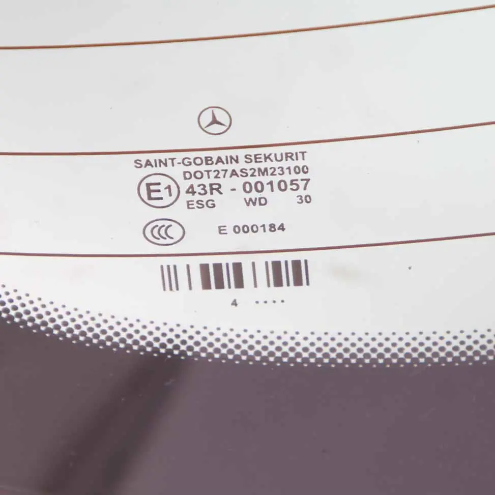 Mercedes W211 Saloon Rear Window Glass Rear Tailgate Glazing AS2 Green - SKU A2116700380-1 - Part number A2116700380