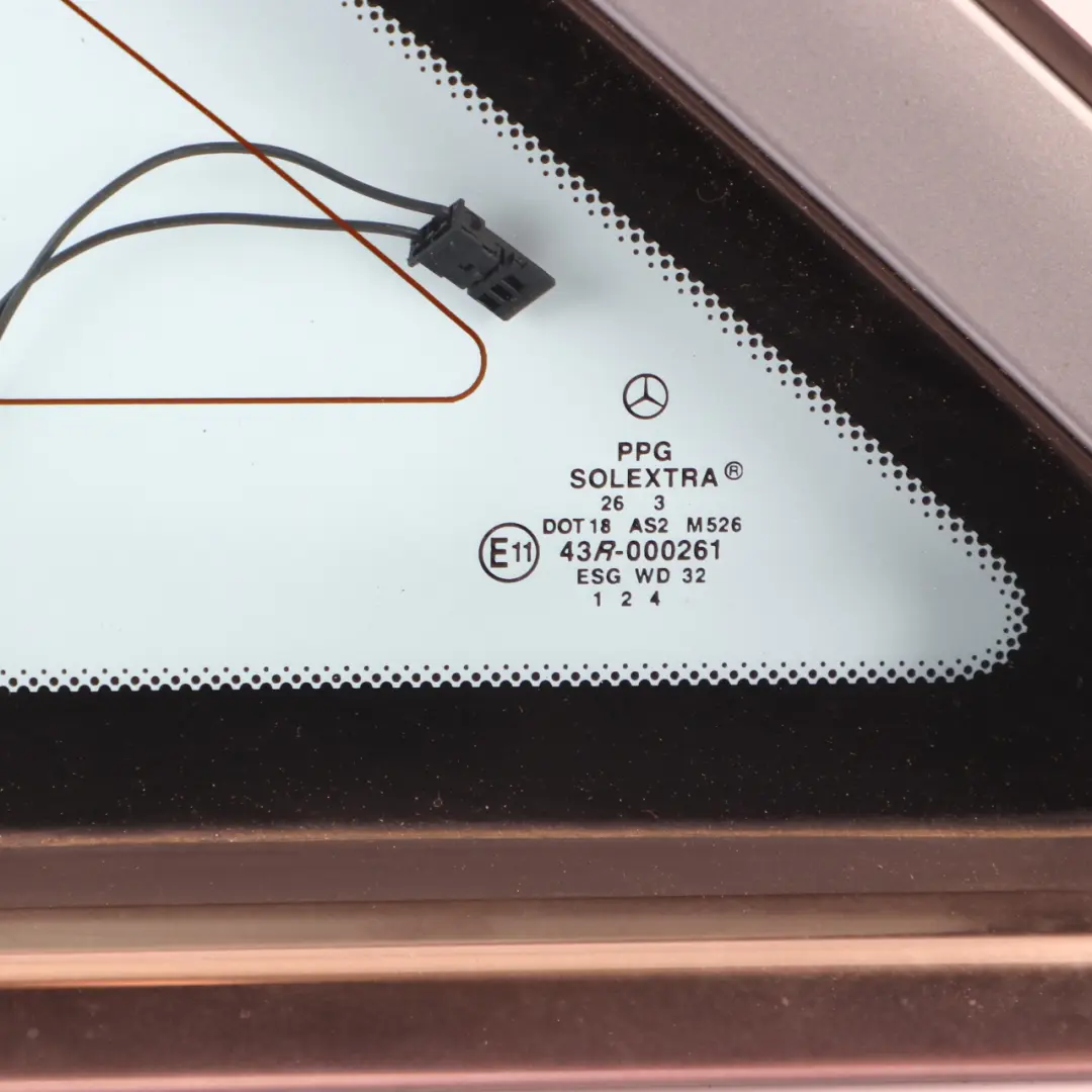 Left N/S Side Window Green Glass AS2 to Mercedes S211 Rear with Part number A2116702312 Mercedes S211 Rear Left N/S Side Window Green Glass AS2 - SKU A2116702312-1 - Part number A2116702312
