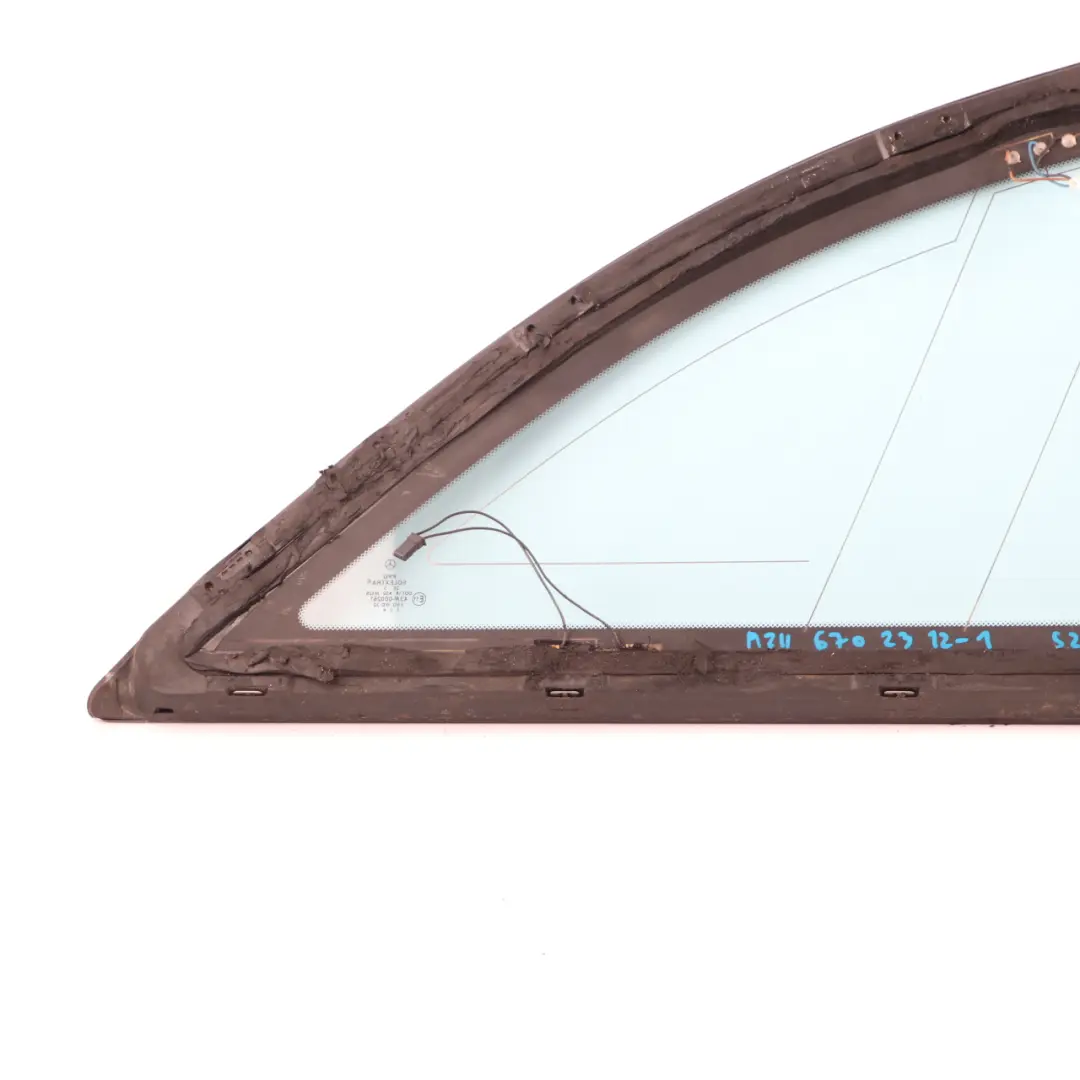 Left N/S Side Window Green Glass AS2 to Mercedes S211 Rear with Part number A2116702312 Mercedes S211 Rear Left N/S Side Window Green Glass AS2 - SKU A2116702312-1 - Part number A2116702312
