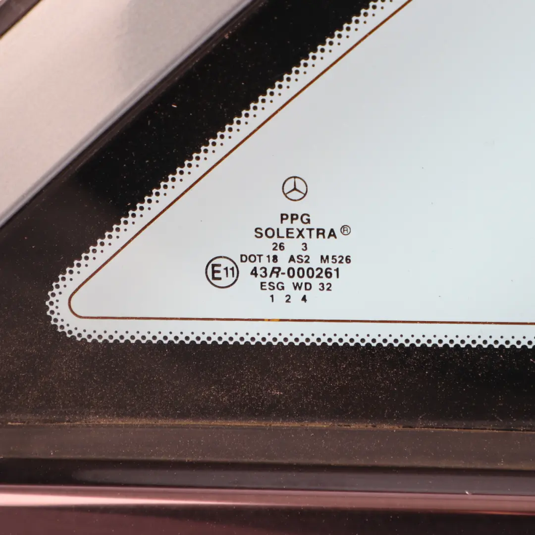 Right O/S Side Window Green Glass AS2 to Mercedes S211 Rear with Part number A2116702412 Mercedes S211 Rear Right O/S Side Window Green Glass AS2 - SKU A2116702412-1 - Part number A2116702412