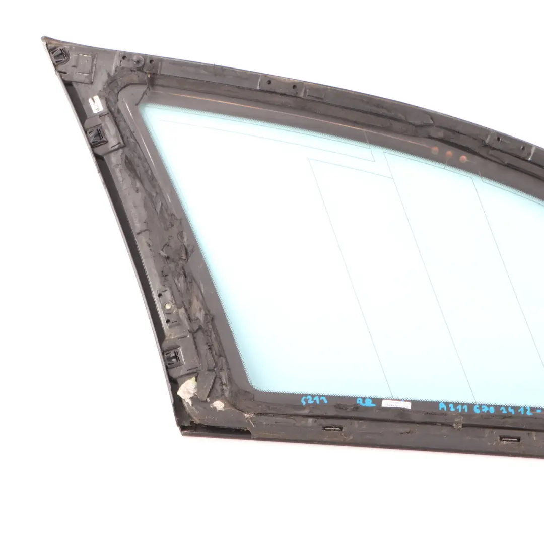 Mercedes S211 Rear Right O/S Side Window Green Glass AS2 - SKU A2116702412-1 - Part number A2116702412