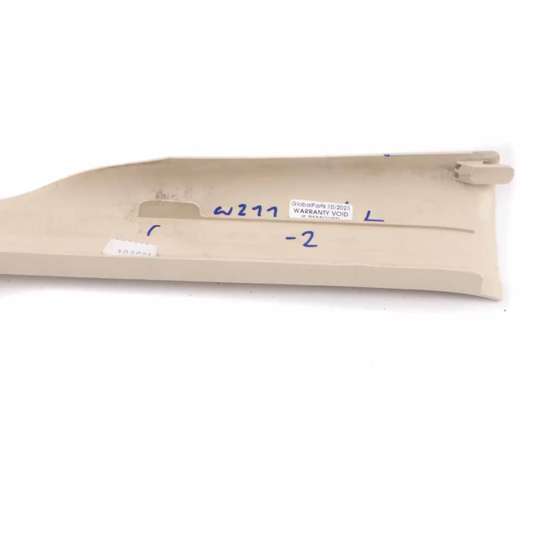 Door Sill Rear Left N/S Interior Step Plate Trim Beige to Mercedes W211 with Part number A2116800535 Mercedes W211 Door Sill Rear Left N/S Interior Step Plate Trim Beige - SKU A2116800535-2 - Part number A2116800535