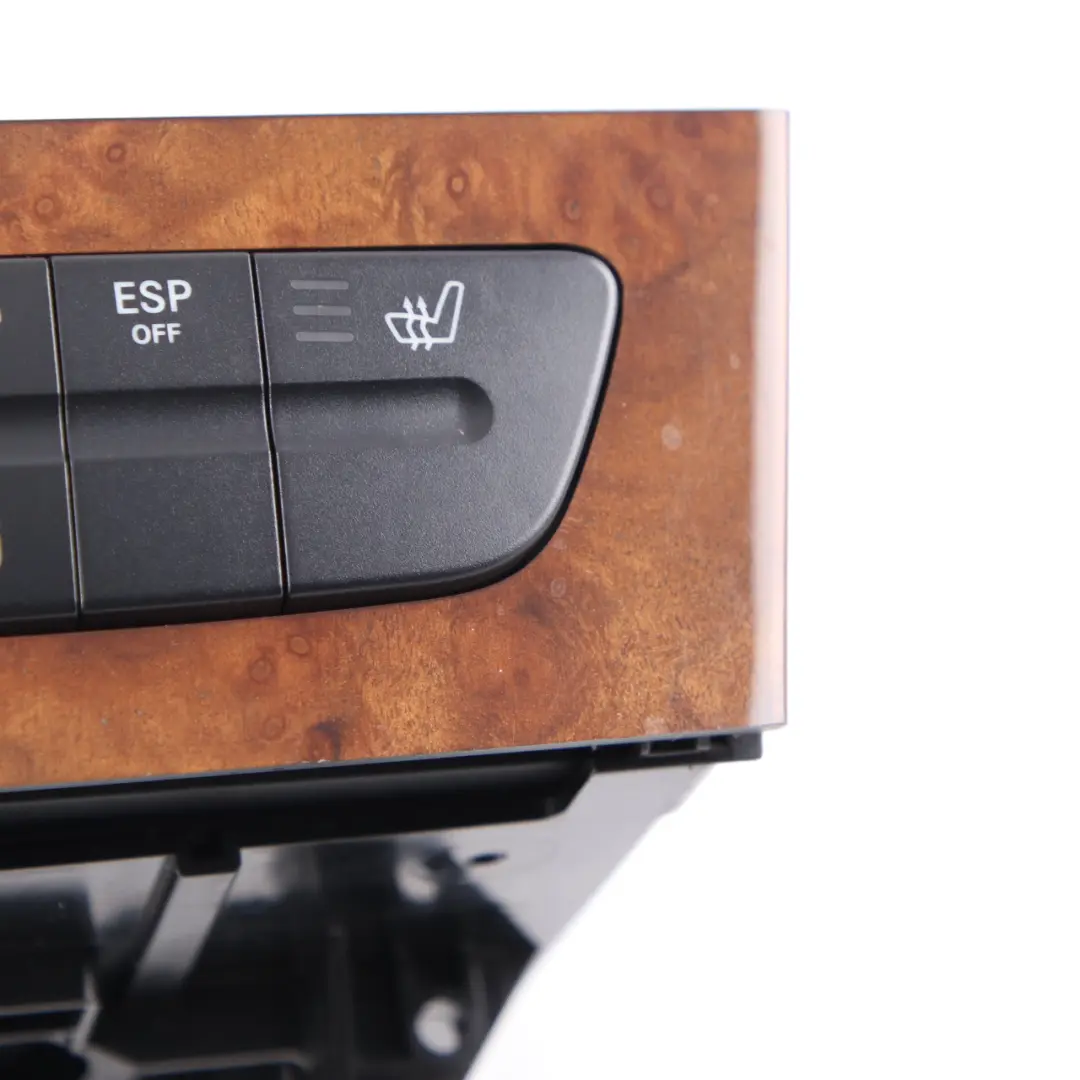 Centre Console ESP Hazard Seat Switch Panel Box Wood Trim to Mercedes W211 with Part number A2116800552 Mercedes W211 Centre Console ESP Hazard Seat Switch Panel Box Wood Trim - SKU A2116800552-3 - Part number A2116800552