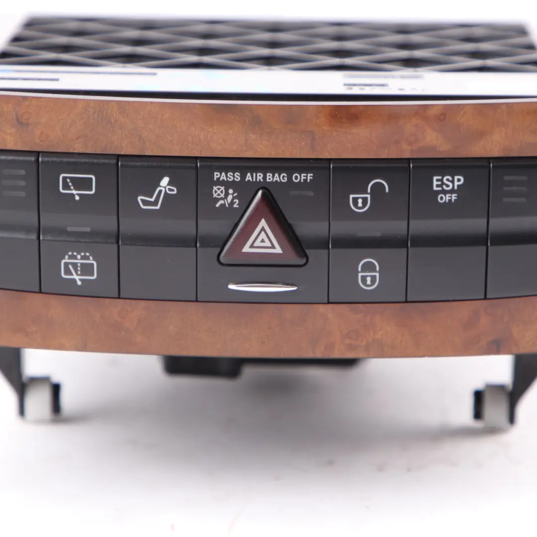 Centre Console ESP Hazard Seat Switch Panel Box Wood Trim to Mercedes W211 with Part number A2116800552 Mercedes W211 Centre Console ESP Hazard Seat Switch Panel Box Wood Trim - SKU A2116800552-3 - Part number A2116800552
