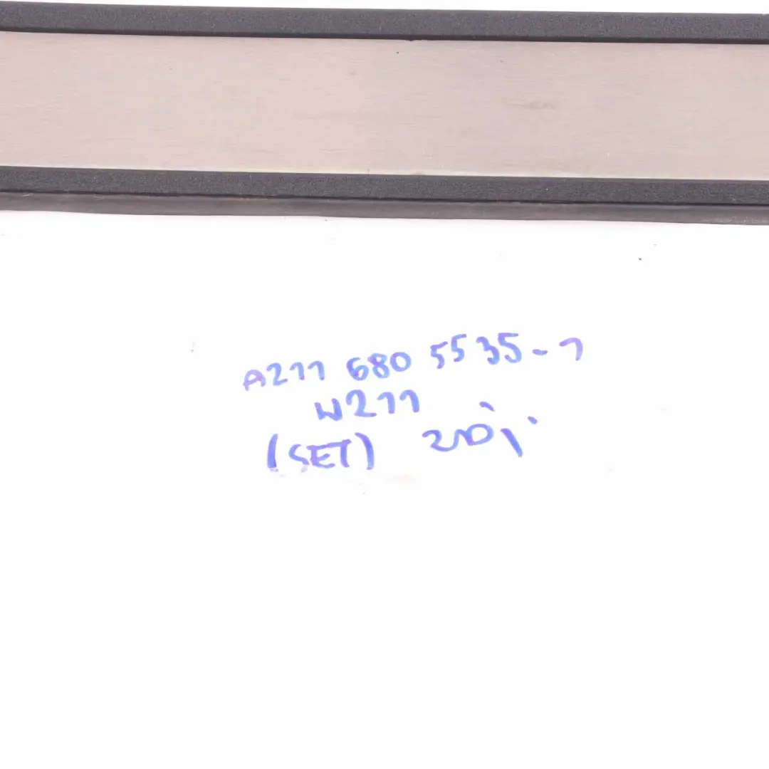 Front Rear Door Sill Step Plate Entrance Cover Trim Set to Mercedes E-Class W211 with Part number A2116805535 Mercedes E-Class W211 Front Rear Door Sill Step Plate Entrance Cover Trim Set - SKU A2116805535-1 - Part number A2116805535