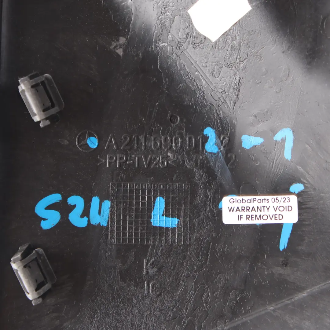 Mercedes S211 Trim Trunk Cover Panel Hinge Left N/S Black Anthracite - SKU A2116900122-1 - Part number A2116900122