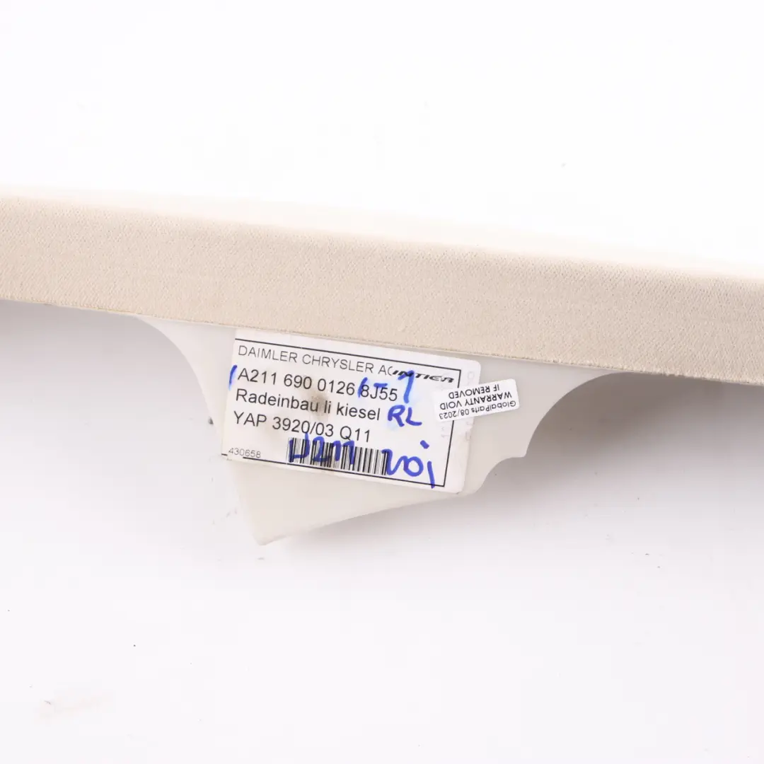 Left N/S Interior Trim Cover Panel Beige to Mercedes W211 Rear with Part number A2116900126 Mercedes W211 Rear Left N/S Interior Trim Cover Panel Beige - SKU A2116900126-1 - Part number A2116900126