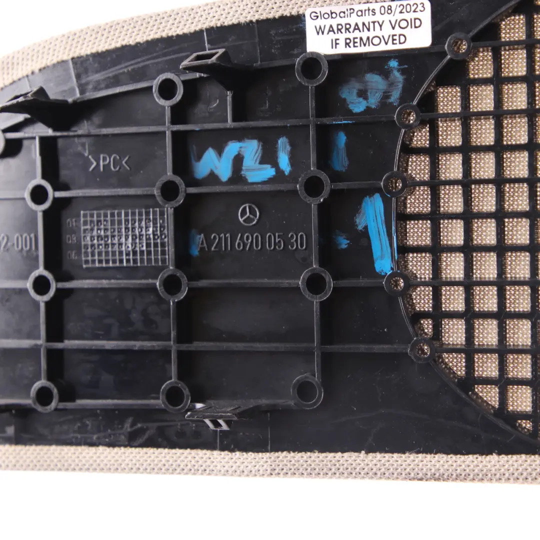 Speaker Cover Mercedes W211 W219 Rear Shelf Panel Trim Beige A2116900530 to with Part number A2116900130 Speaker Cover Mercedes W211 W219 Rear Shelf Panel Trim Beige A2116900530 - SKU A2116900130-1 - Part number A2116900130