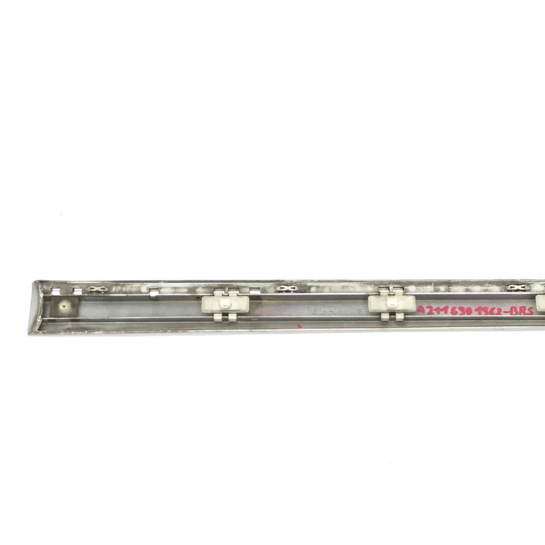 Mercedes W211 Door Moulding Front Left N/S Trim Strip Cover Brilliant Silver 744 - SKU A2116901962-BRS - Part number A2116901962