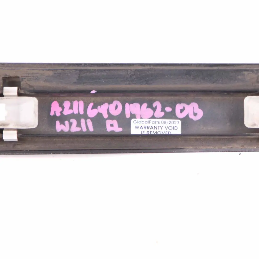 Door Moulding Front Left N/S Trim Strip Cover Obsidian Black - 197 to Mercedes W211 with Part number A2116901962 Mercedes W211 Door Moulding Front Left N/S Trim Strip Cover Obsidian Black - 197 - SKU A2116901962-OB - Part number A2116901962