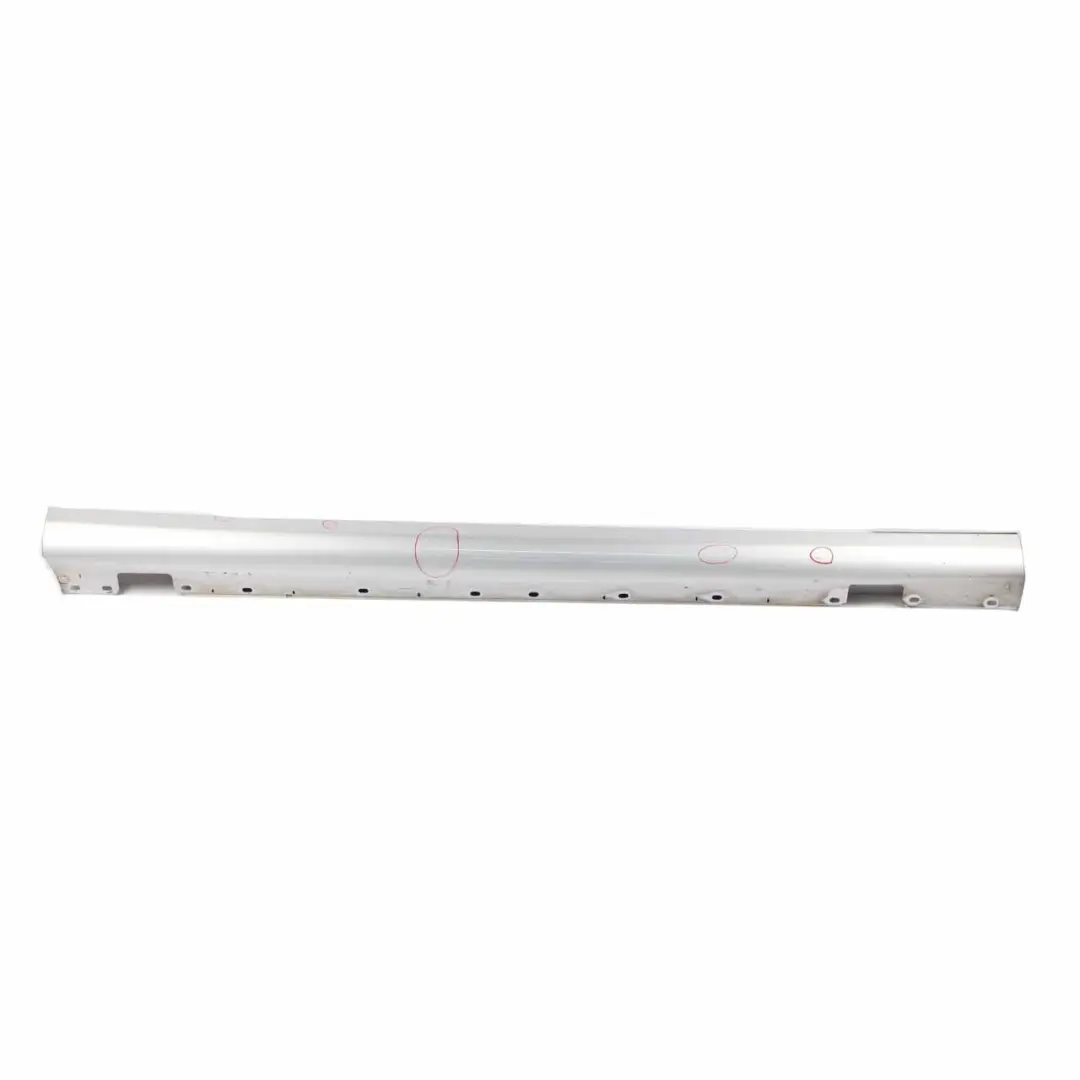 Door Sill Side Cover Skirt Right O/S Brilliant Silver - 744 to Mercedes W211 with Part number A2116980254 Mercedes W211 Door Sill Side Cover Skirt Right O/S Brilliant Silver - 744 - SKU A2116980254-BRS - Part number A2116980254