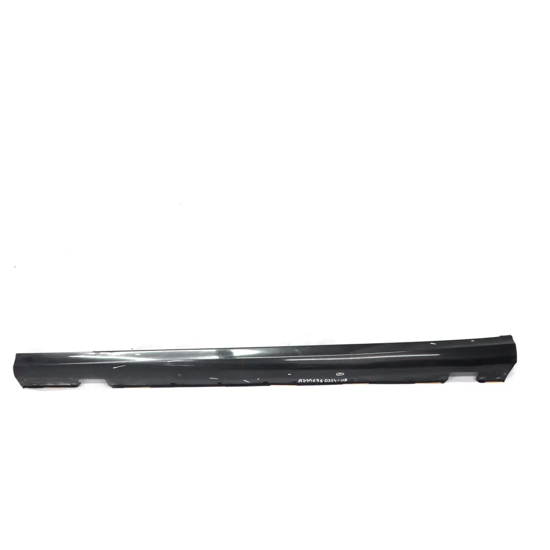 Side Skirt Door Sill Trim Cover Left N/S Obsidian Black - 197 to Mercedes W211 with Part number A2116980354 Mercedes W211 Side Skirt Door Sill Trim Cover Left N/S Obsidian Black - 197 - SKU A2116980354-OB - Part number A2116980354
