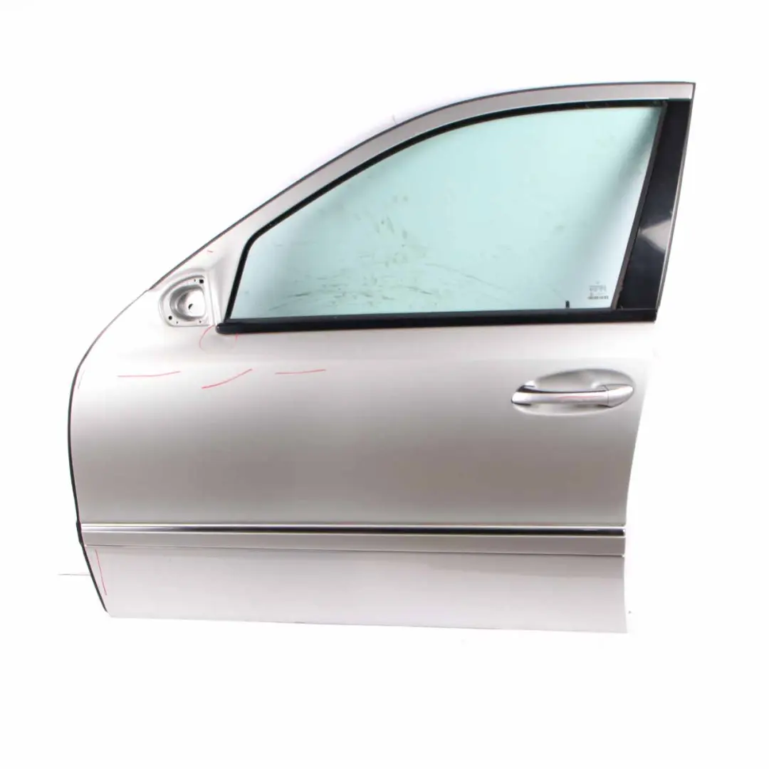 Door Front Left N/S E-Class Brilliant Silver Metallic - 744 to Mercedes W211 with Part number A2117201305 Mercedes W211 Door Front Left N/S E-Class Brilliant Silver Metallic - 744 - SKU A2117201305-BRS - Part number A2117201305