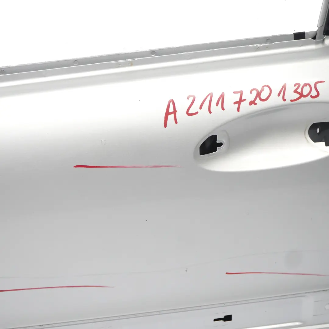 Tür vorne links E-Klasse Brillantsilber Metallic - 744 für Mercedes W211 mit Teilenummer A2117201305 Mercedes W211 Tür vorne links E-Klasse Brillantsilber Metallic - 744 - SKU A2117201305-BRS1 - Teilenummer A2117201305