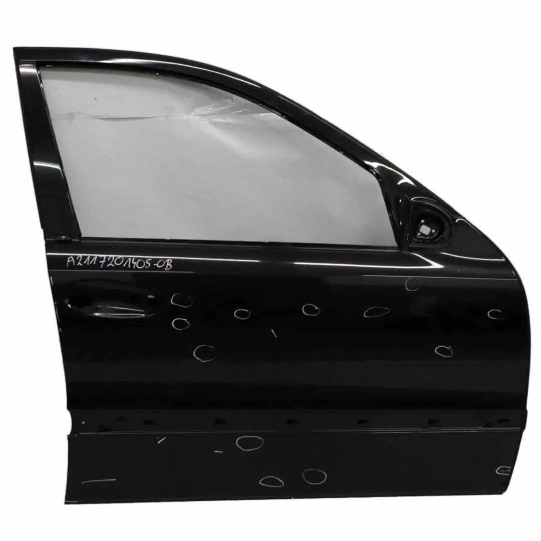 Door Front Right O/S E-Class Obsidian Black Metallic - 197 to Mercedes W211 with Part number A2117201405 Mercedes W211 Door Front Right O/S E-Class Obsidian Black Metallic - 197 - SKU A2117201405-OB - Part number A2117201405