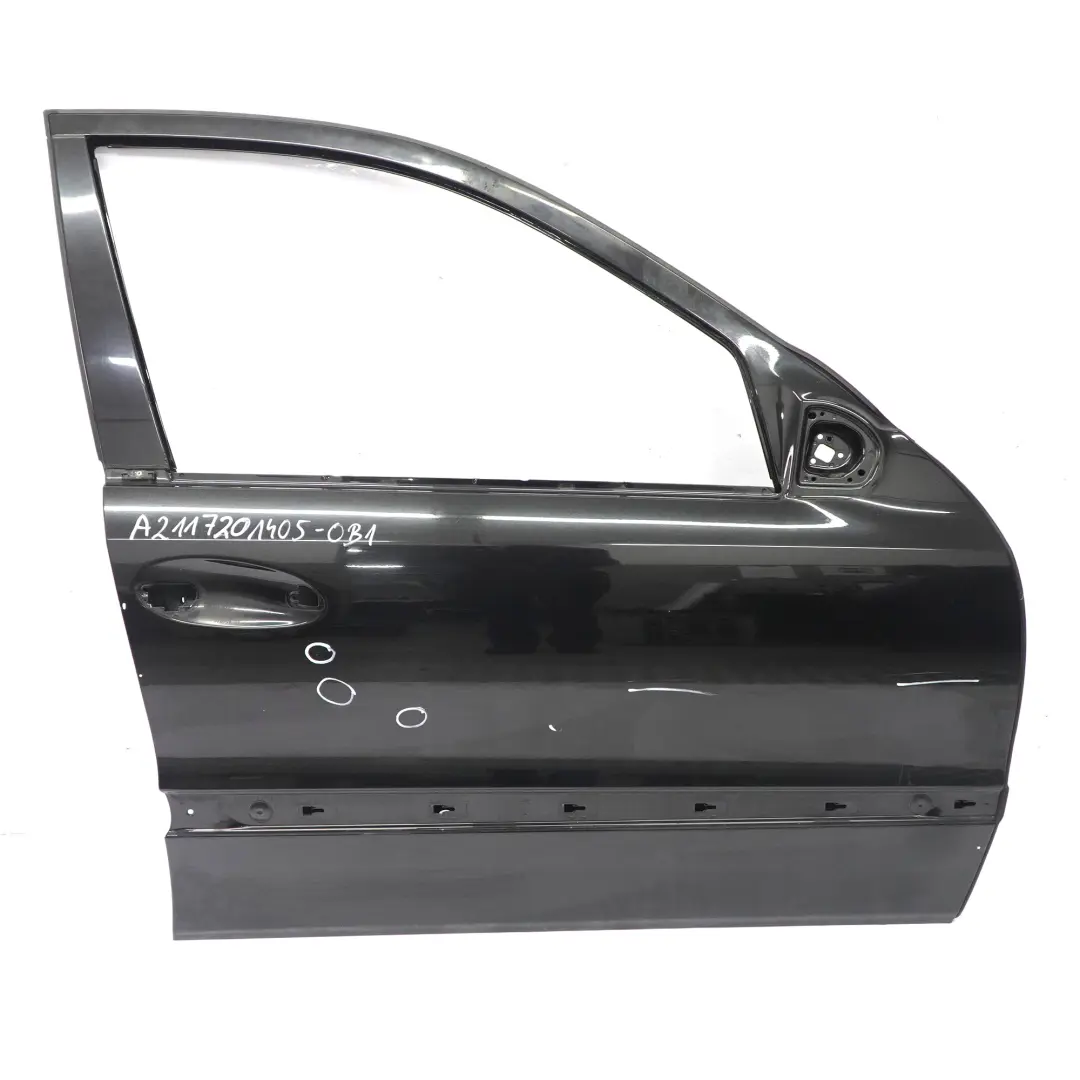 Mercedes W211 Door Front Right O/S E-Class Obsidian Black Metallic - 197 - SKU A2117201405-OB1 - Part number A2117201405