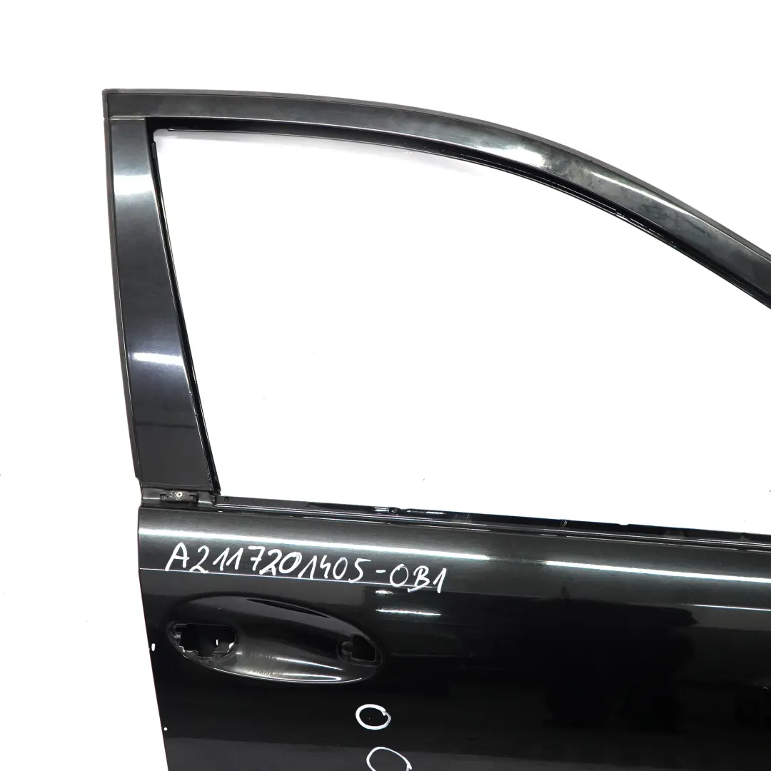 Mercedes W211 Door Front Right O/S E-Class Obsidian Black Metallic - 197 - SKU A2117201405-OB1 - Part number A2117201405
