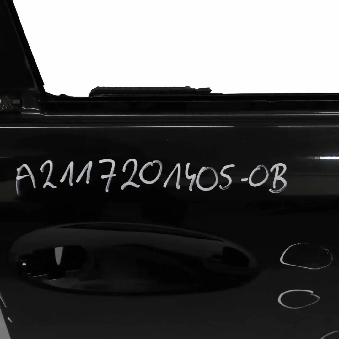 Mercedes W211 Door Front Right O/S E-Class Obsidian Black Metallic - 197 - SKU A2117201405-OB - Part number A2117201405