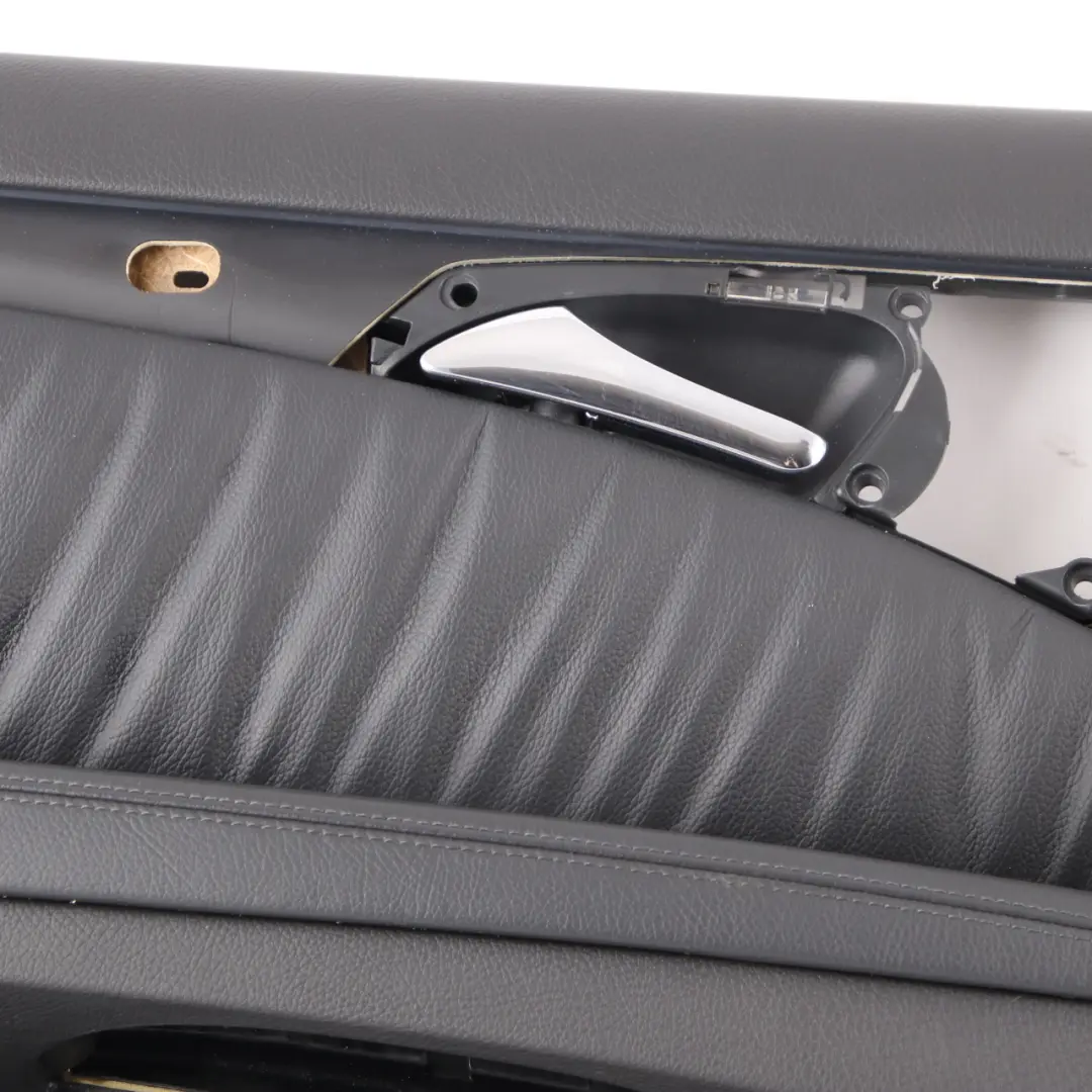 Door Card Front Left N/S Door Interior Trim Panel Black Leather to Mercedes W211 with Part number A2117206170 Mercedes W211 Door Card Front Left N/S Door Interior Trim Panel Black Leather - SKU rhd-A2117206170-1 - Part number A2117206170