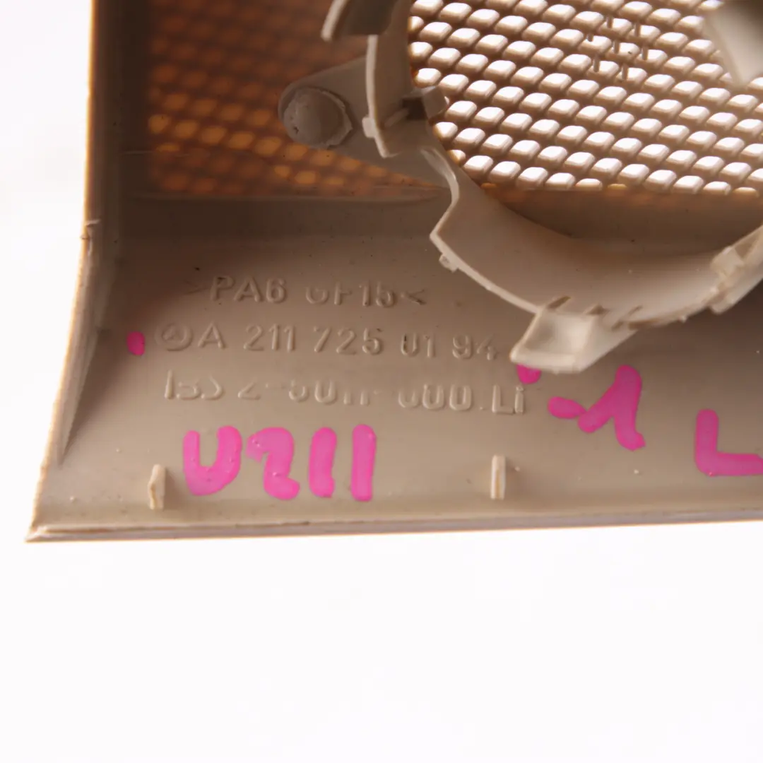 Tweeter Cover Front Left N/S Triangle Trim Beige to Mercedes W211 with Part number A2117250194 Mercedes W211 Tweeter Cover Front Left N/S Triangle Trim Beige - SKU A2117250194-1 - Part number A2117250194