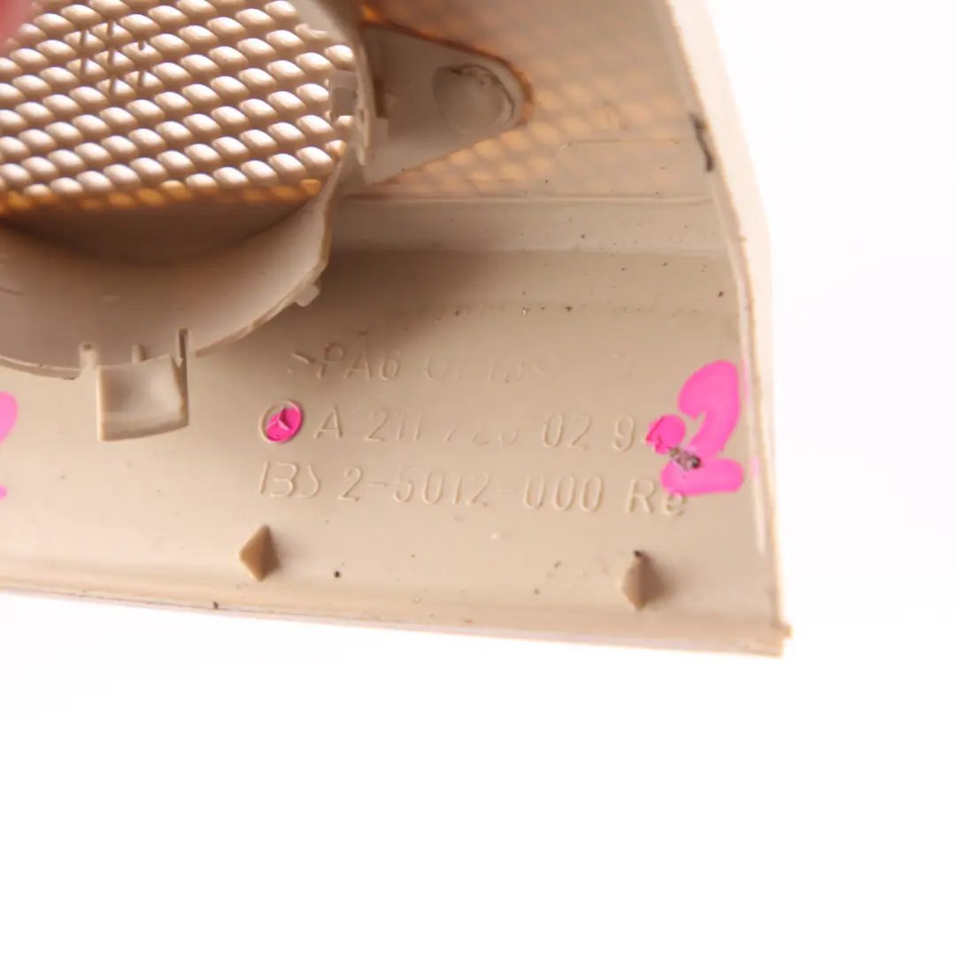 Tweeter Cover Front Right O/S Mirror Triangle Beige to Mercedes W211 with Part number A2117250294 Mercedes W211 Tweeter Cover Front Right O/S Mirror Triangle Beige - SKU A2117250294-2 - Part number A2117250294