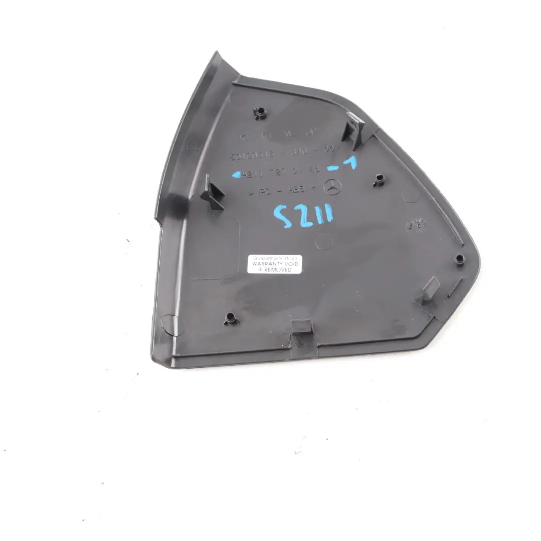 Mercedes W211 Coperchio della scheda porta rivestimento anteriore sinistro nero - SKU A2117270148-1 - Numero di parte A2117270148