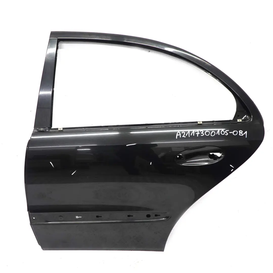 Mercedes W211 Door Rear Left N/S Obsidian Black Metallic - 197 - SKU A2117300105-OB1 - Part number A2117300105