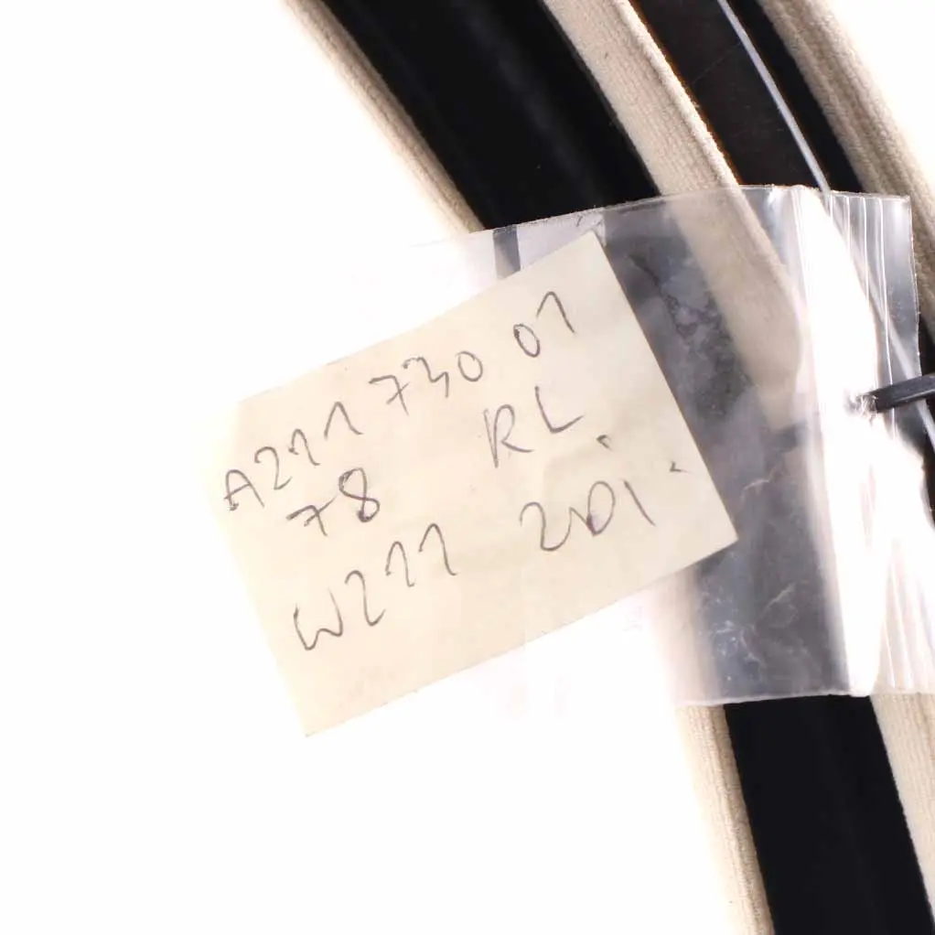 Door Seal Rear Left N/S Frame Gasket Beige to Mercedes W211 Saloon with Part number A2117300178 Mercedes W211 Saloon Door Seal Rear Left N/S Frame Gasket Beige - SKU A2117300178 - Part number A2117300178