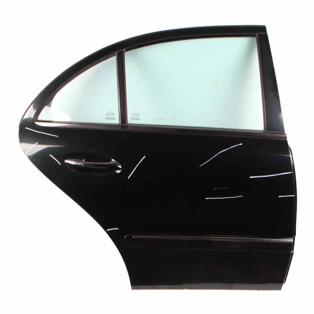 Door Rear Right O/S Melanite Black Metallic - 185 to Mercedes W211 with Part number A2117300205 Mercedes W211 Door Rear Right O/S Melanite Black Metallic - 185 - SKU A2117300205-MEB - Part number A2117300205