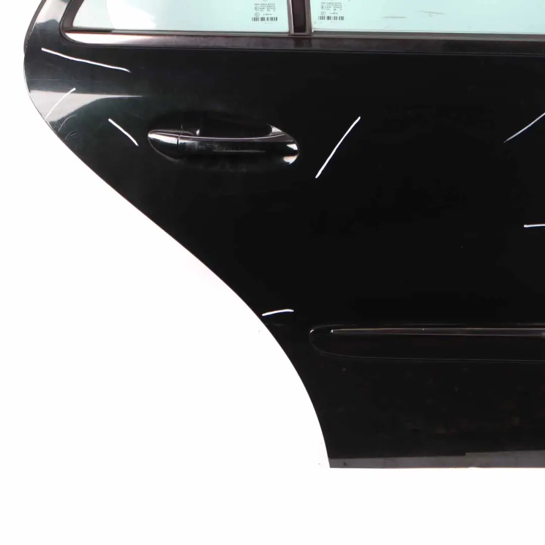 Mercedes W211 Door Rear Right O/S Melanite Black Metallic - 185 - SKU A2117300205-MEB - Part number A2117300205