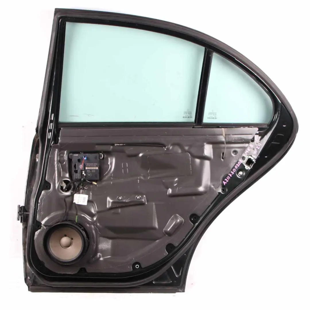 Door Rear Right O/S Melanite Black Metallic - 185 to Mercedes W211 with Part number A2117300205 Mercedes W211 Door Rear Right O/S Melanite Black Metallic - 185 - SKU A2117300205-MEB - Part number A2117300205