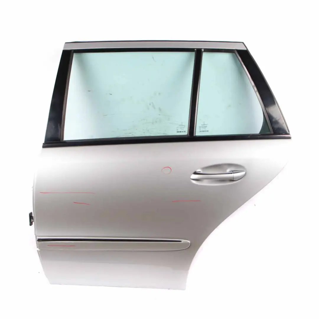 Door Rear Left N/S E-Class Estate Brilliant Silver Metallic - 744 to Mercedes S211 with Part number A2117300305 Mercedes S211 Door Rear Left N/S E-Class Estate Brilliant Silver Metallic - 744 - SKU A2117300305-BRS - Part number A2117300305