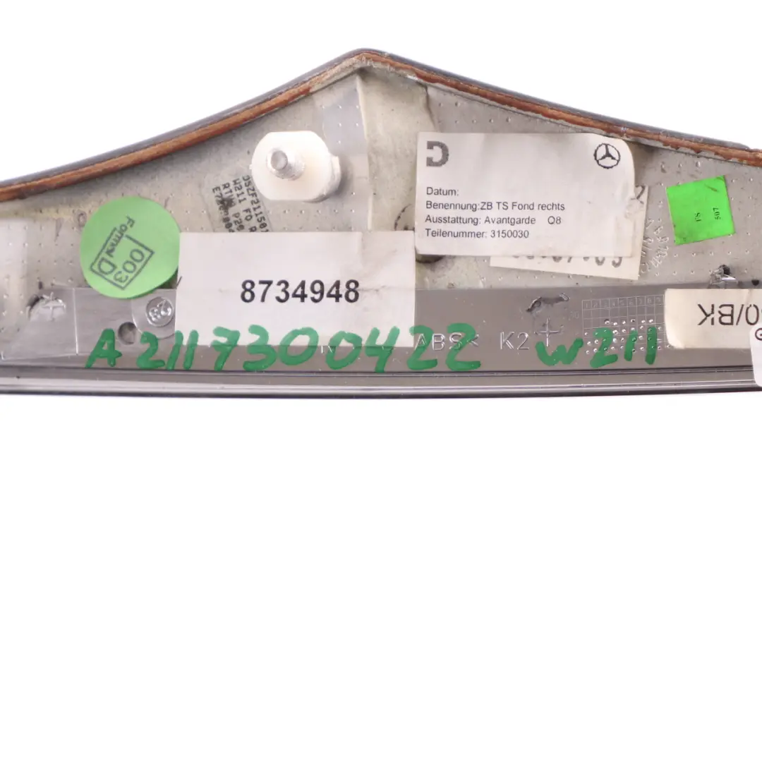 Mercedes W211 Moldura Puerta Trasera Derecha Para Cubierta Madera - SKU A2117300422 - Número de pieza A2117300422