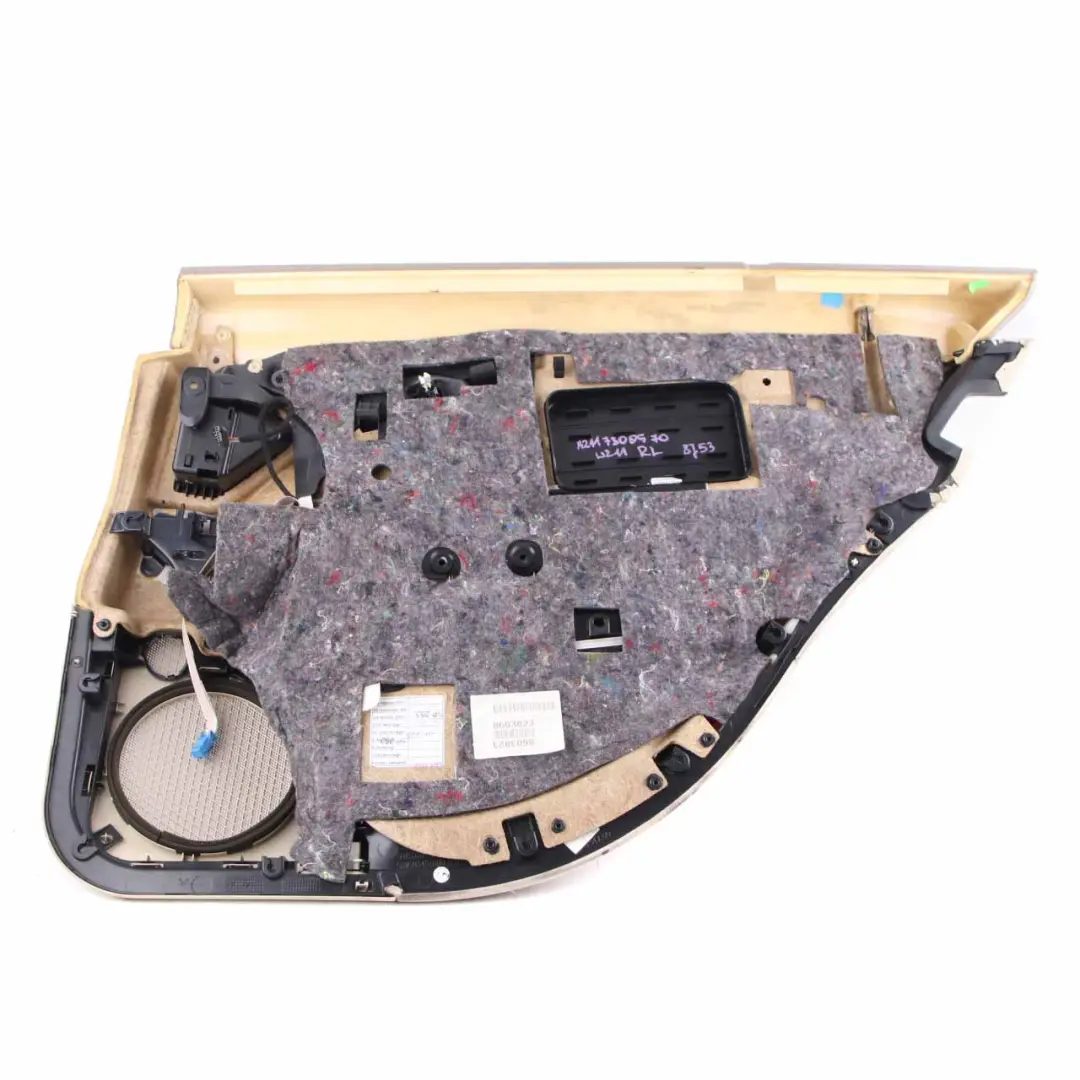 Door Card Rear Left N/S Door Trim Panel Cloth Fabric Beige to Mercedes W211 with Part number A2117300570 Mercedes W211 Door Card Rear Left N/S Door Trim Panel Cloth Fabric Beige - SKU A2117300570-1 - Part number A2117300570