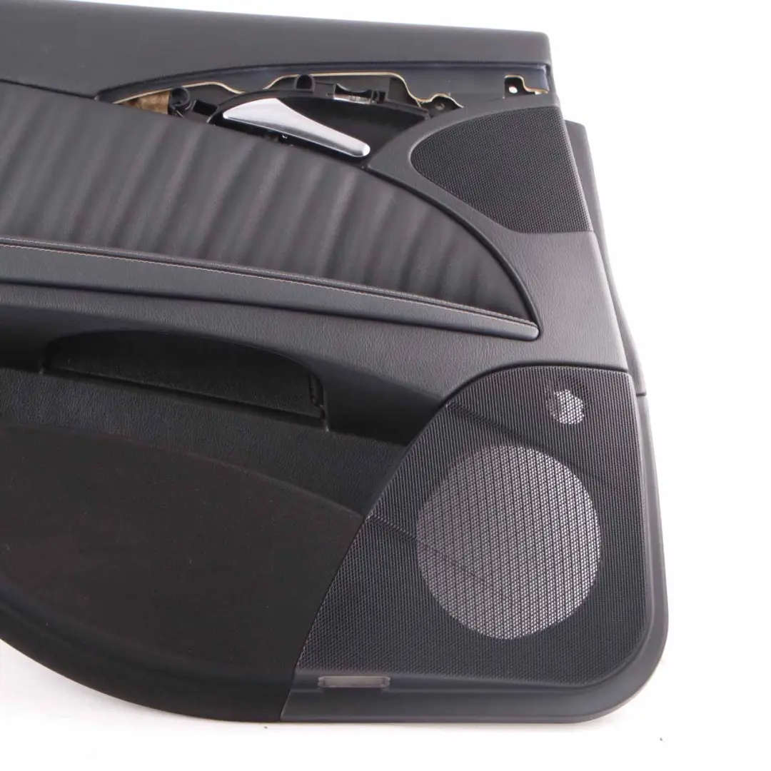Mercedes W211 Door Card Rear Left N/S Door Trim Panel Lining Leather Black - SKU A2117300570-2 - Part number A2117300570